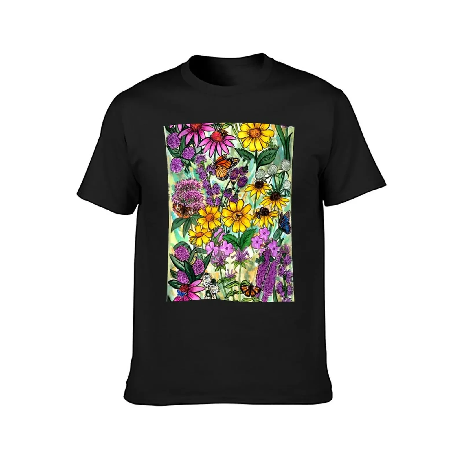 Midwest Bugs and Blooms T-Shirt anime clothes vintage shirts graphic tees men tshirt