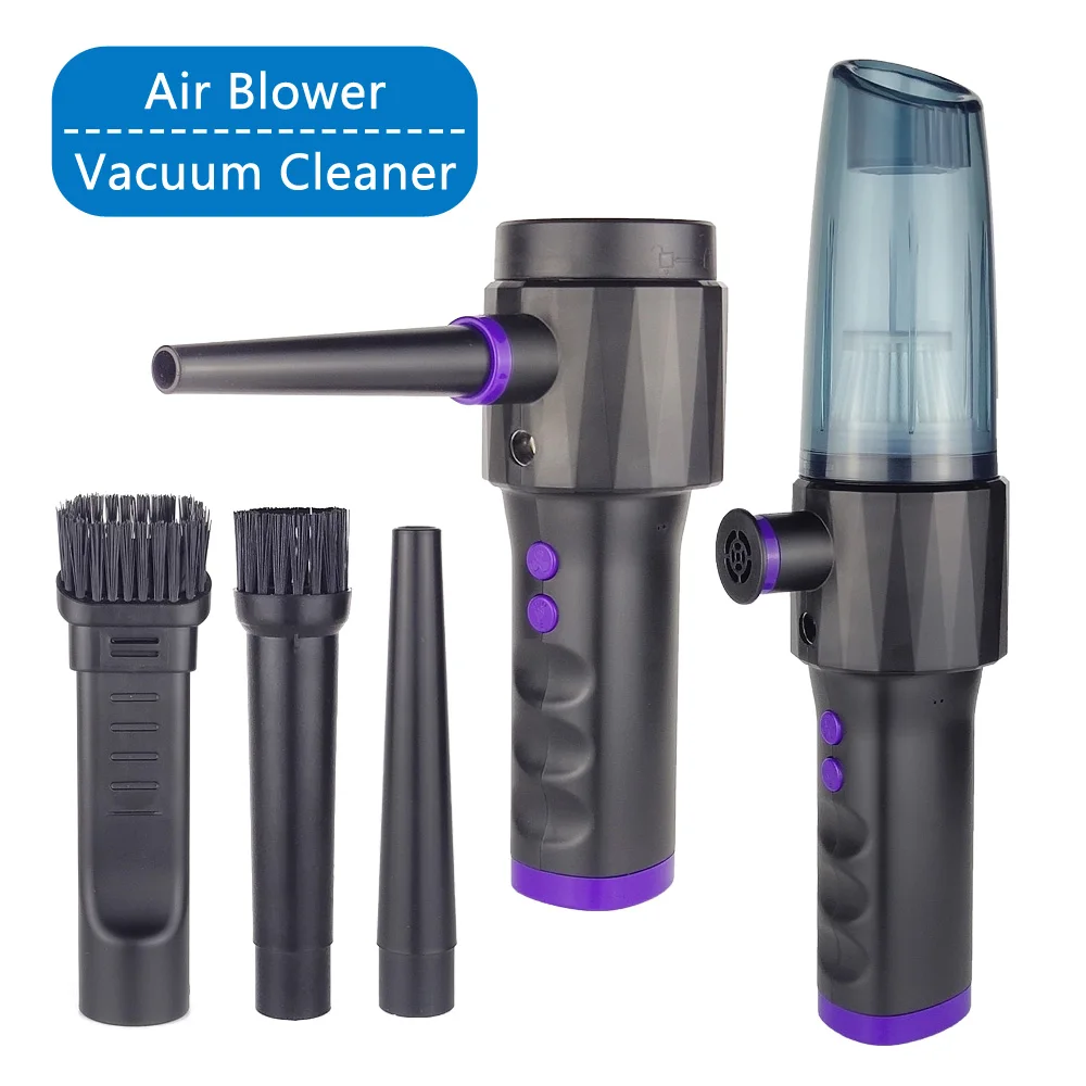 Top Cordless Air Duster for Computer Compressed Air Blower & Vacuum Cleaner Rechargeable Portable Car Home PC Keyboard