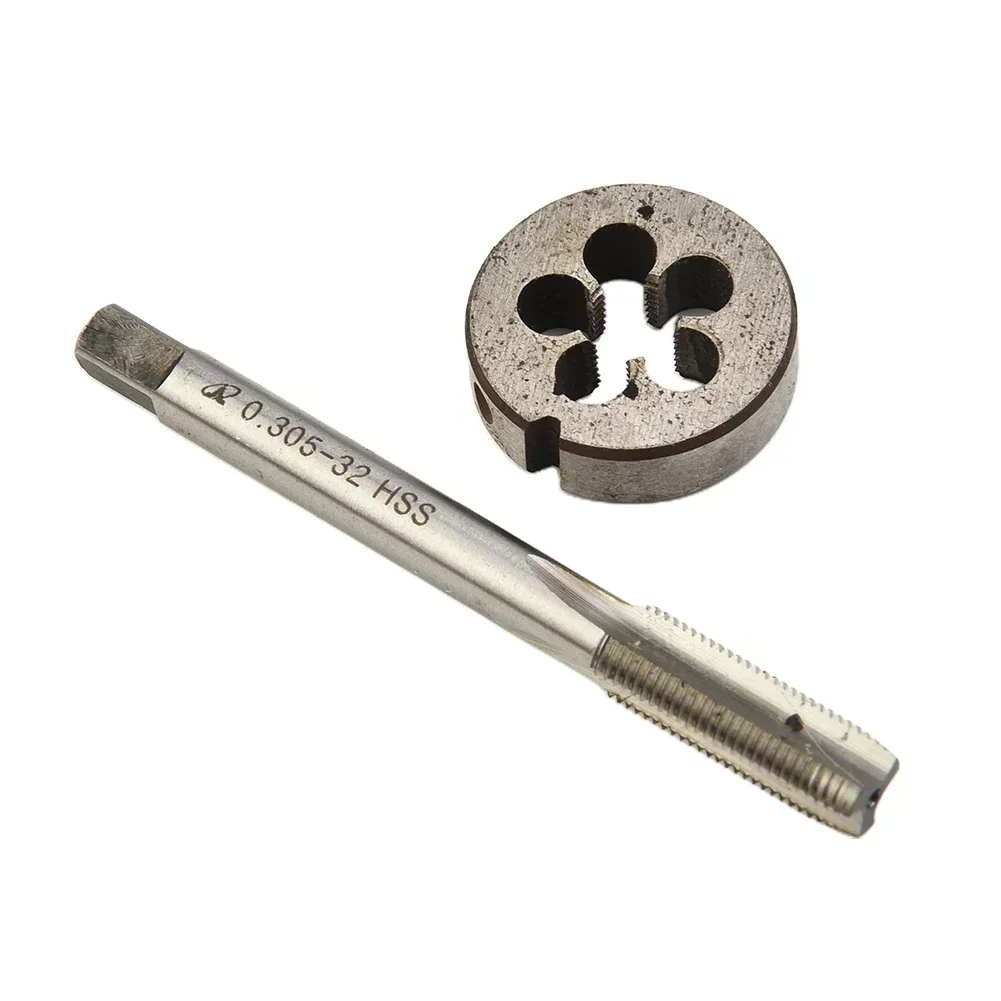 8V1-32 Right Hand Tap Kit V Tire Valve Mouth Thread Straight Groove Tap & Die Kit High-Speed Steel Plug Faucet 2.8 Inch	Parts