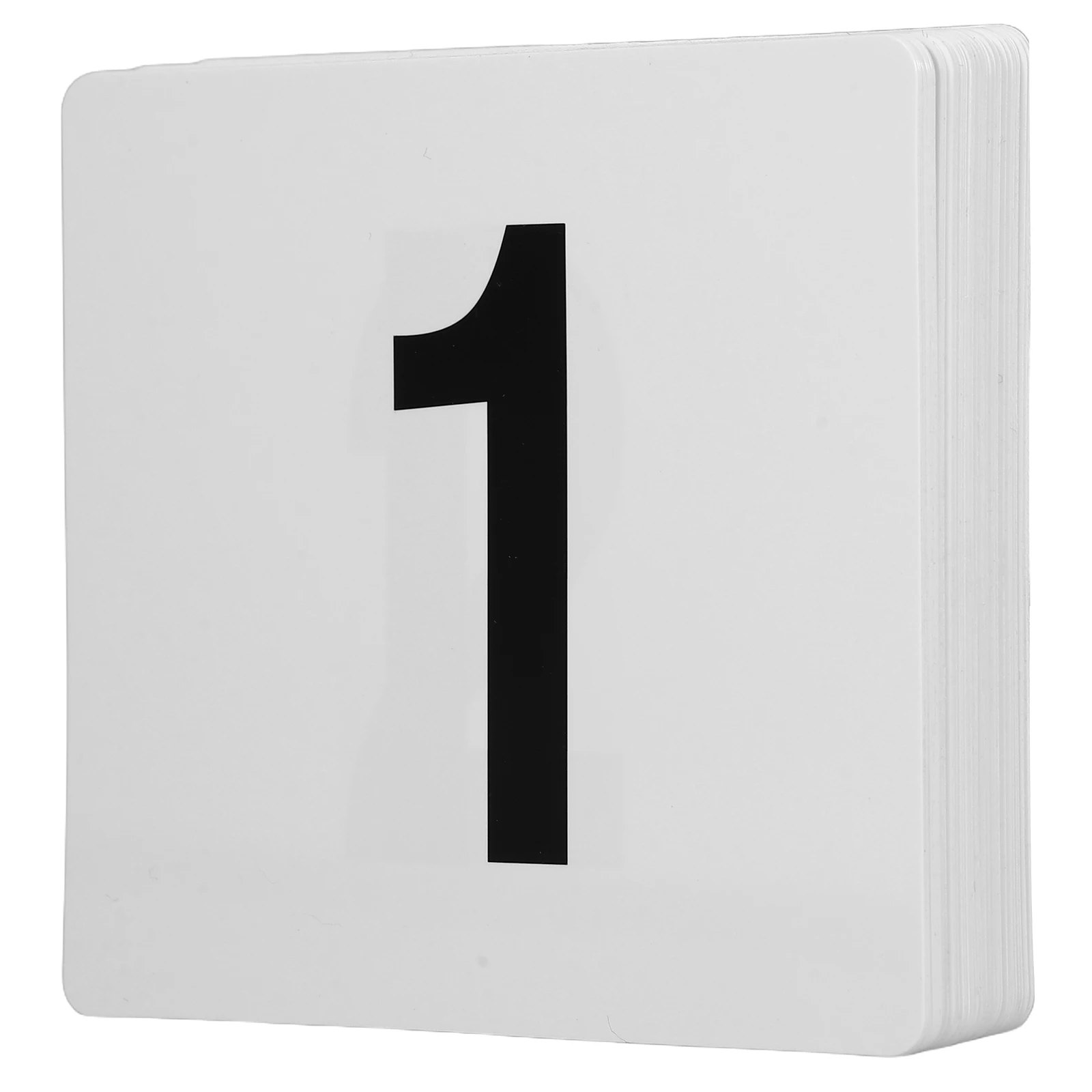 

50pcs Table Number Cards Seating Signs 95X100mm Black White PVC Wedding Restaurant Cafe Party Numbers for Events
