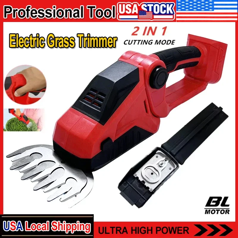 

Fit Milwaukee Cordless Hedge Trimmer 2 in 1 Electric Grass Trimmer Bush Trimmer Grass Shears Handheld Garden Tool For 18V