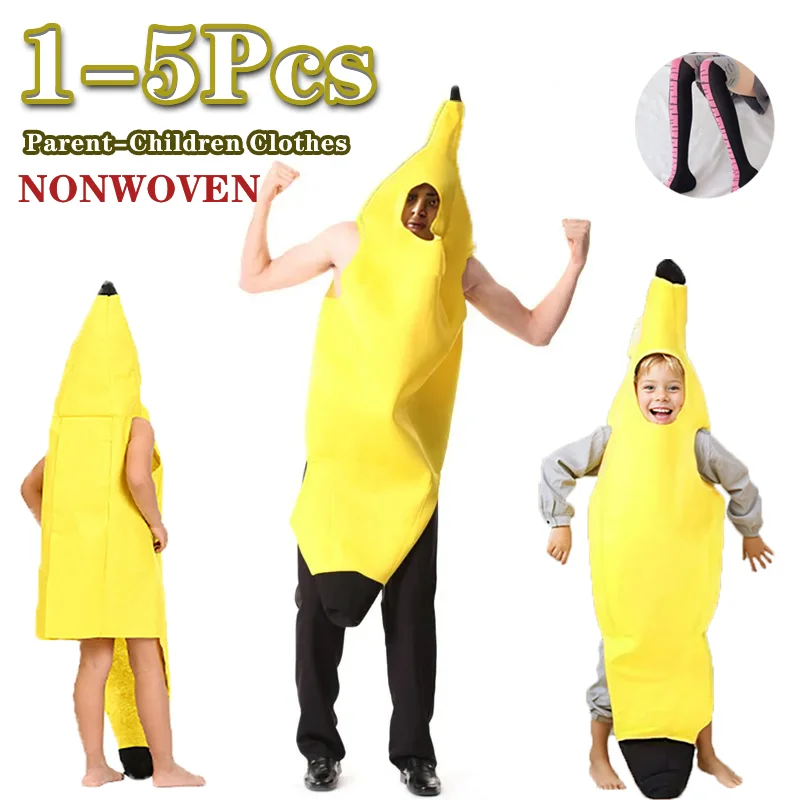 Child/Adult Banana Cosplay Halloween Christmas  Costumes Performance Costume Fruit Banana Costume Performance  Costume