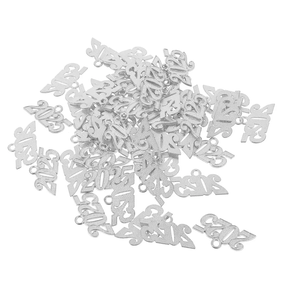 

30pcs Doctor Hat Pendant 2025 Charms Silver Necklace Bracelet Earrings DIY Crafts Alloy Material Bright Surface New Year Jewelry