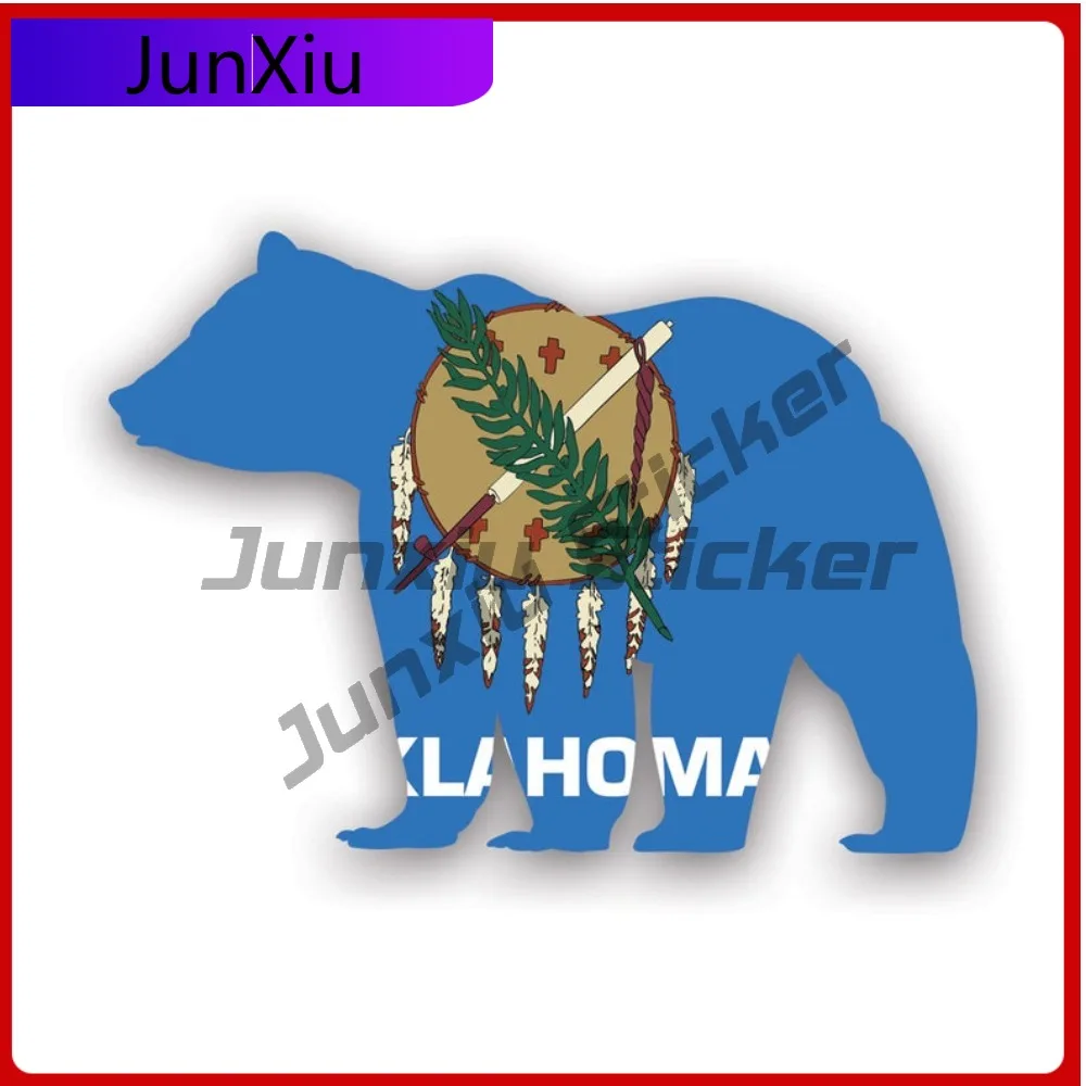 

Stylish Oklahoma Epic Bear Flag Sticker Uv Protected Decalsoutdoors Explore Camping Hiking Overlanding Rv Ok Minimalist