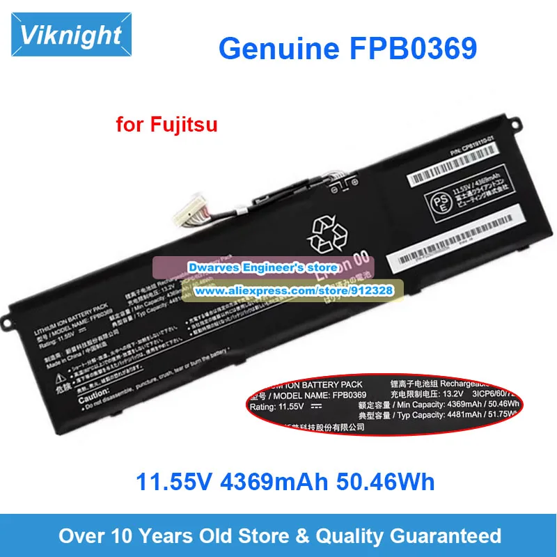 

Genuine FPB0369 Battery 11.55V 4369mAh 50.46Wh for Fujitsu CP819110-01 Laptop Battery