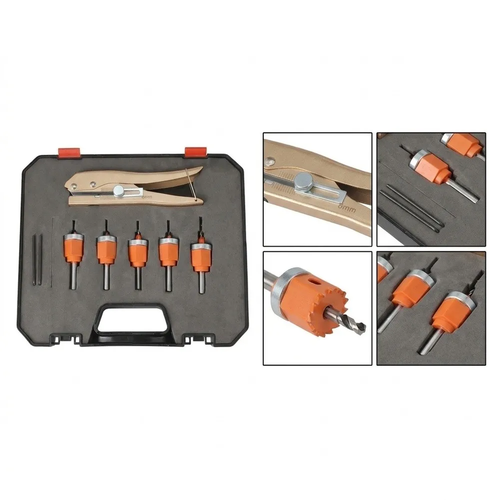 New Practical Drill Bit Set Woodworking Tasks Screw Extractor Woodworking Tools Carrying Case Edge Banding Punch Plier