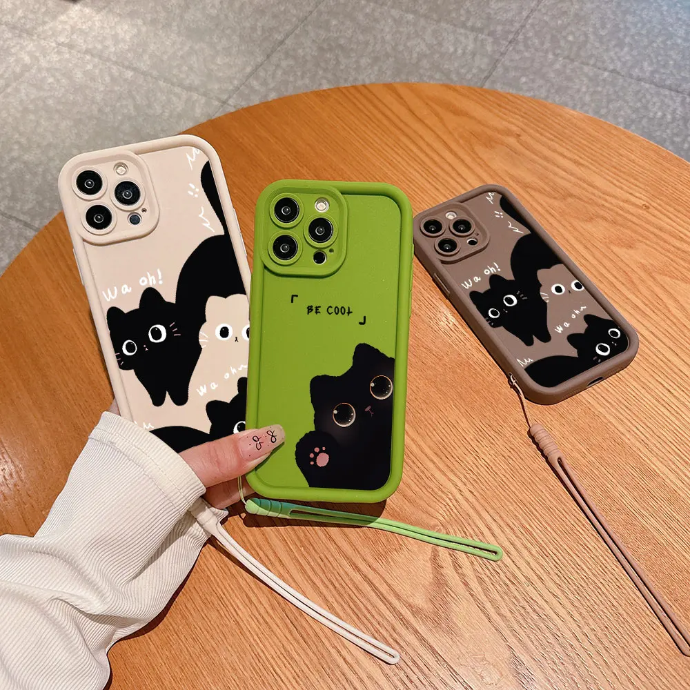 Enliche – Der perfekte Cartoonschwarzkater-Handyhülle für dein Samsung Galaxy?
