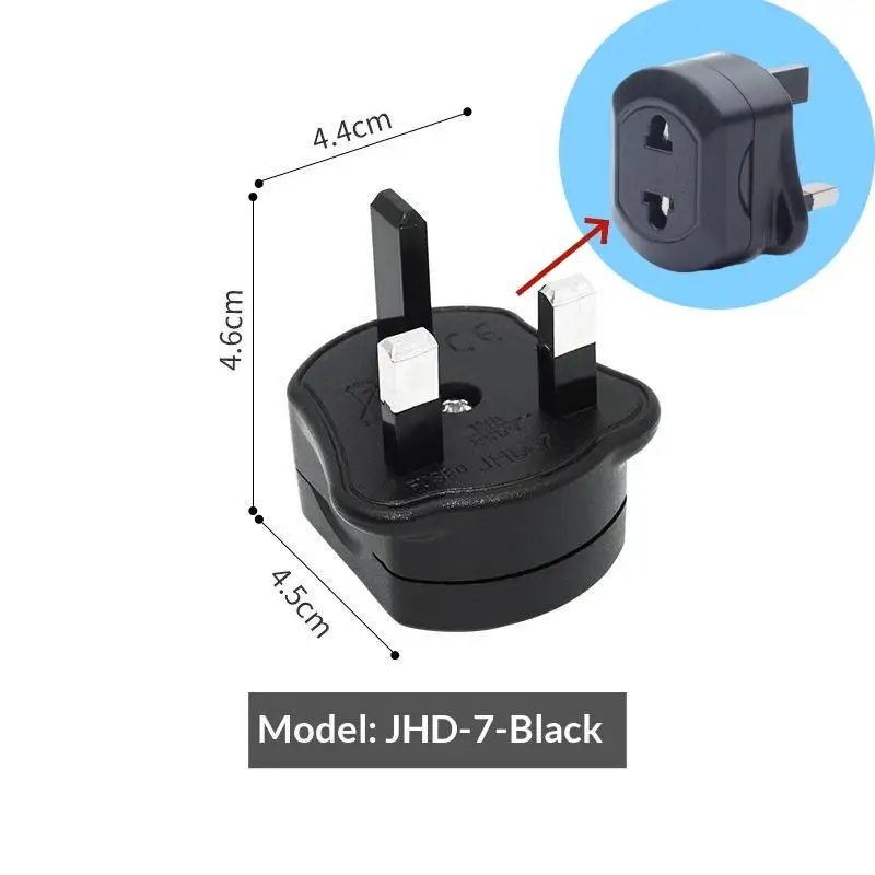 1Pcs Travel Socket Adapter Fuse US 2 Pin To 3 Pin UK Electric Power Shaver Toothbrush Plug Adaptor Durable Converter