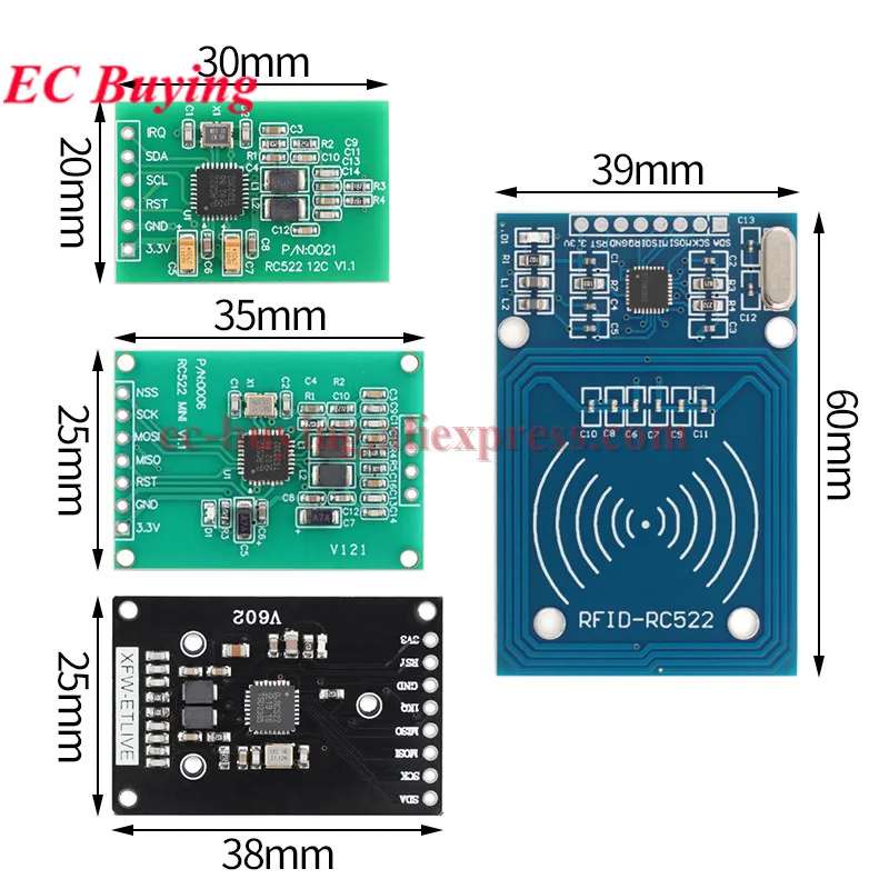 MFRC-522 RC-522 MFRC522 RC522 PN532 V3 PN5180 CLRC663 RFID RF IC Wireless Module For Arduino KEY Writer Reader IC Card Proximity