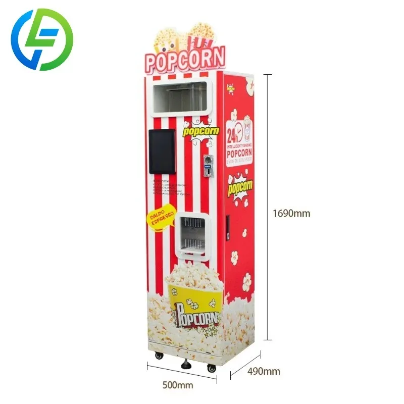 Customized Cinema Park Fully Automatic Popular Popcorn Machine Fashion Hot-Selling Vending Machine for Popcorn Making