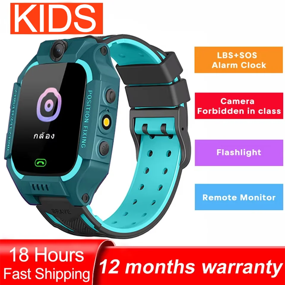 New 2G Kids Smart Watch Game LBS SOS Position With Camera Children Call Back Smart Clock Phone For Baby Gifts For Girls Boy 2025