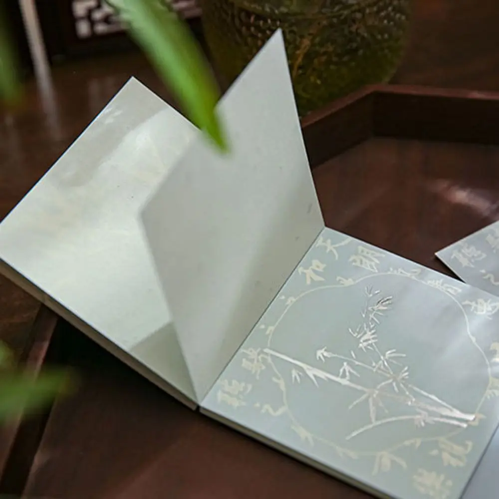 Write Smoothly Non-Sticky Notes Memo Diary Planner Scrapbooking Card Gold Stamping Sticker Thick Chinese Traditional Poetry