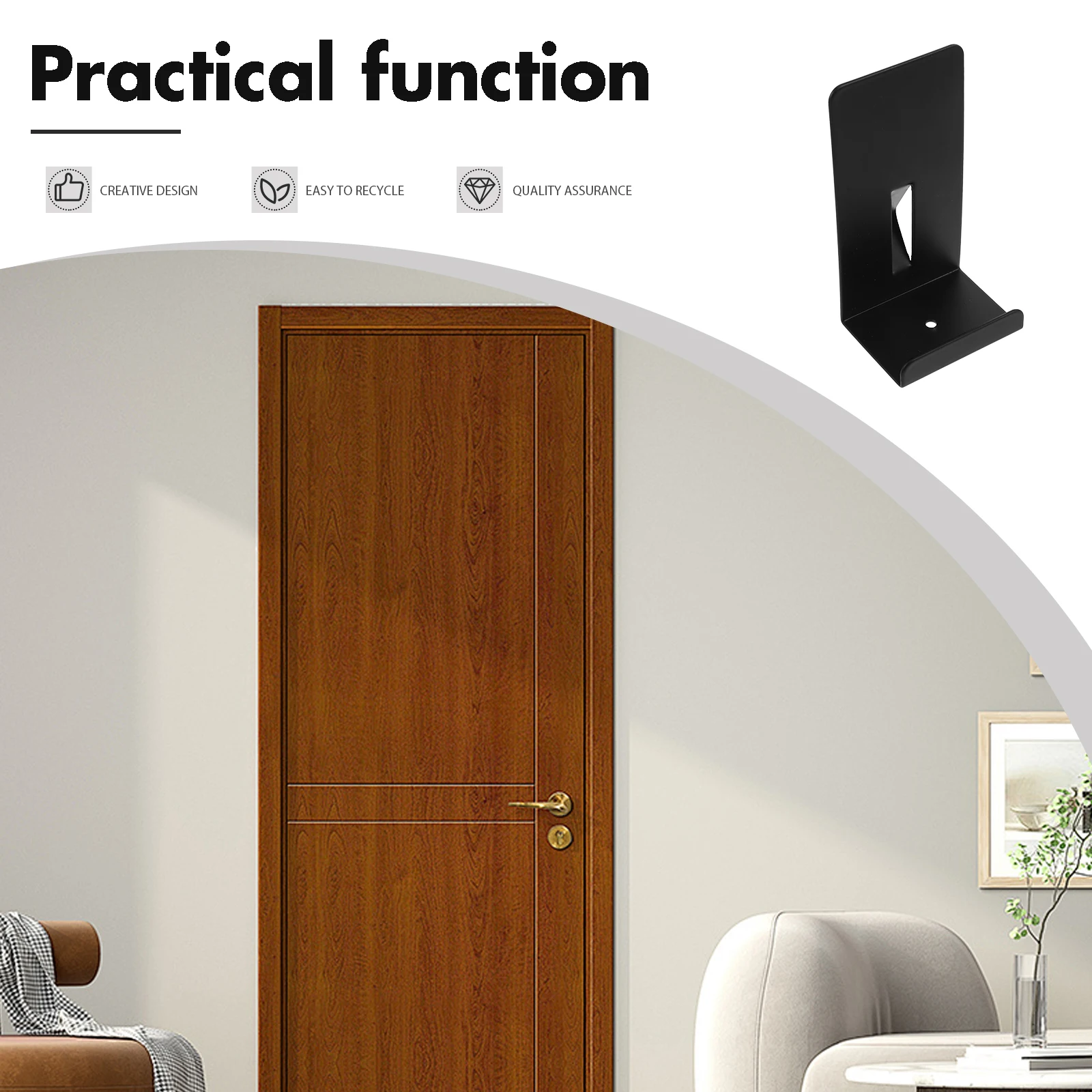 

Black Anti-theft Door Hook for Key Box Durable Minimalist Suitable Home Office Hotel Garage RV Accessories lock box cabinet