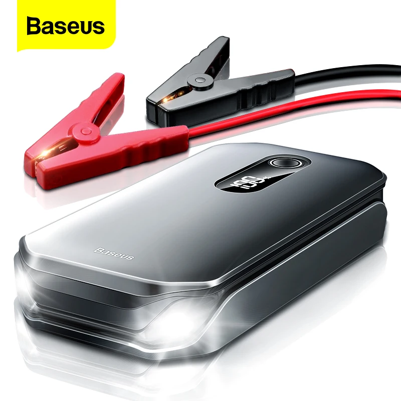 Baseus-Arrancador de batería portátil de coche, dispositivo de energía de emergencia, de 12000 mAh, alta potencia, 12 V, potenciador de arranque