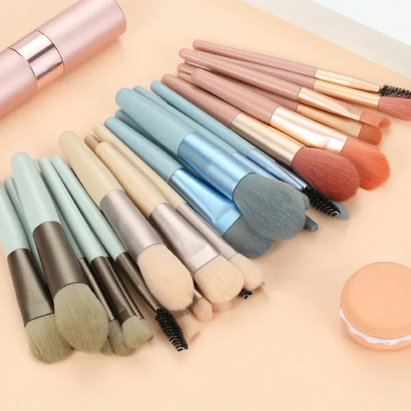 8Pcs Makeup Brush Eyeshadow Foundation Blending Make Up Soft Fluffy Cosmetics Concealer Makeup Brush Portable Make Up Tool