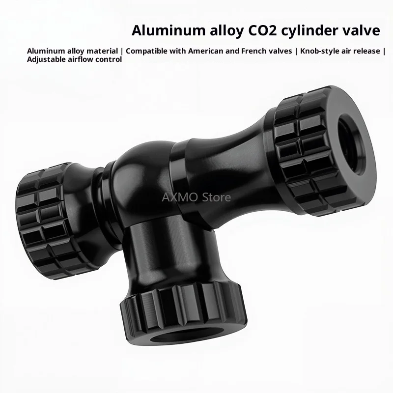 

Bicycle Quick Inflator Head Aluminum Alloy CO2 High-Pressure Cylinder Adapter Compatible with Presta Schrader Valves Bike Parts