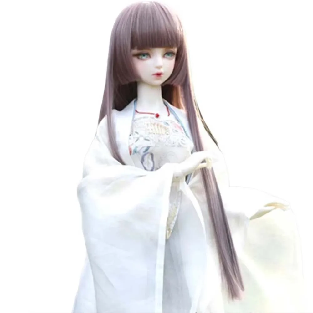 

New Style 1/3 1/4 1/6 1/8 Long Straight Hair High Temperature Wire BJD Wig For BJD Doll Wig