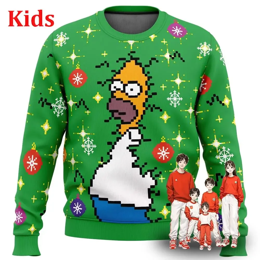 Ugly Christmas Sweater Christmas Sweater Gift Santa Claus Pullover Kids 3D Sweatshirt And Top Autumn Clothi Детские Свитшоты