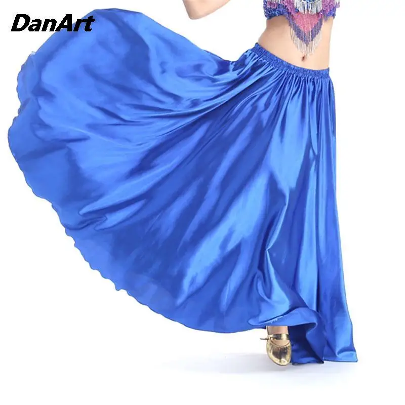 

Belly Dance Big Swing Skirt Stage Opening Dance Silk Long Skirt Modern Dance Performance Clothing National Standard Half Skirt