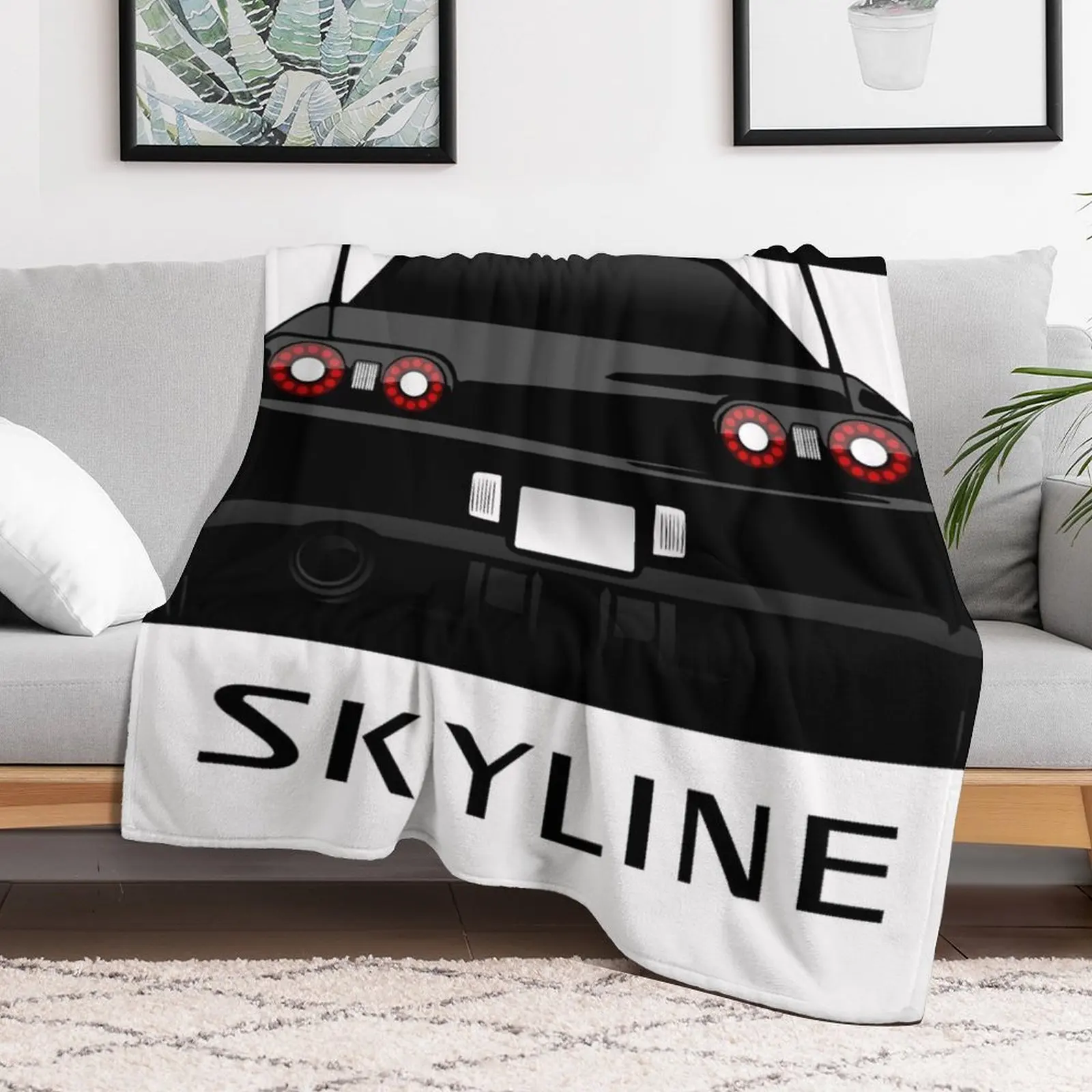 Nissan Skyline GT-R R32 Throw Blanket Bed covers Decorative Sofas Plush Blankets