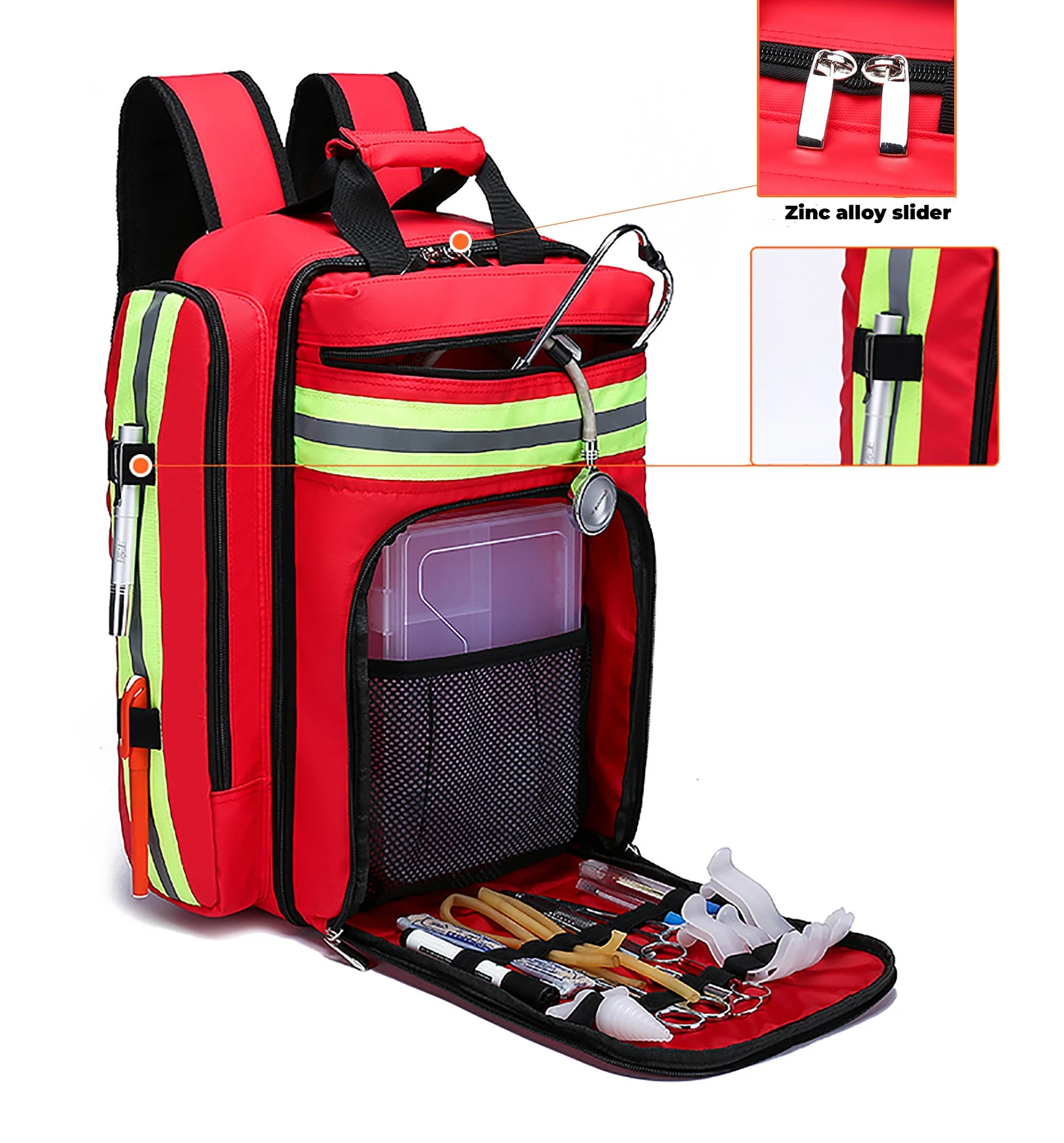 Imagem -05 - Multi Layer Ems Bolsa Mochila Impermeável Vazia Grande Capacidade para Viagens ao ar Livre Resgate de Enfermagem Sobrevivência ao Terremoto