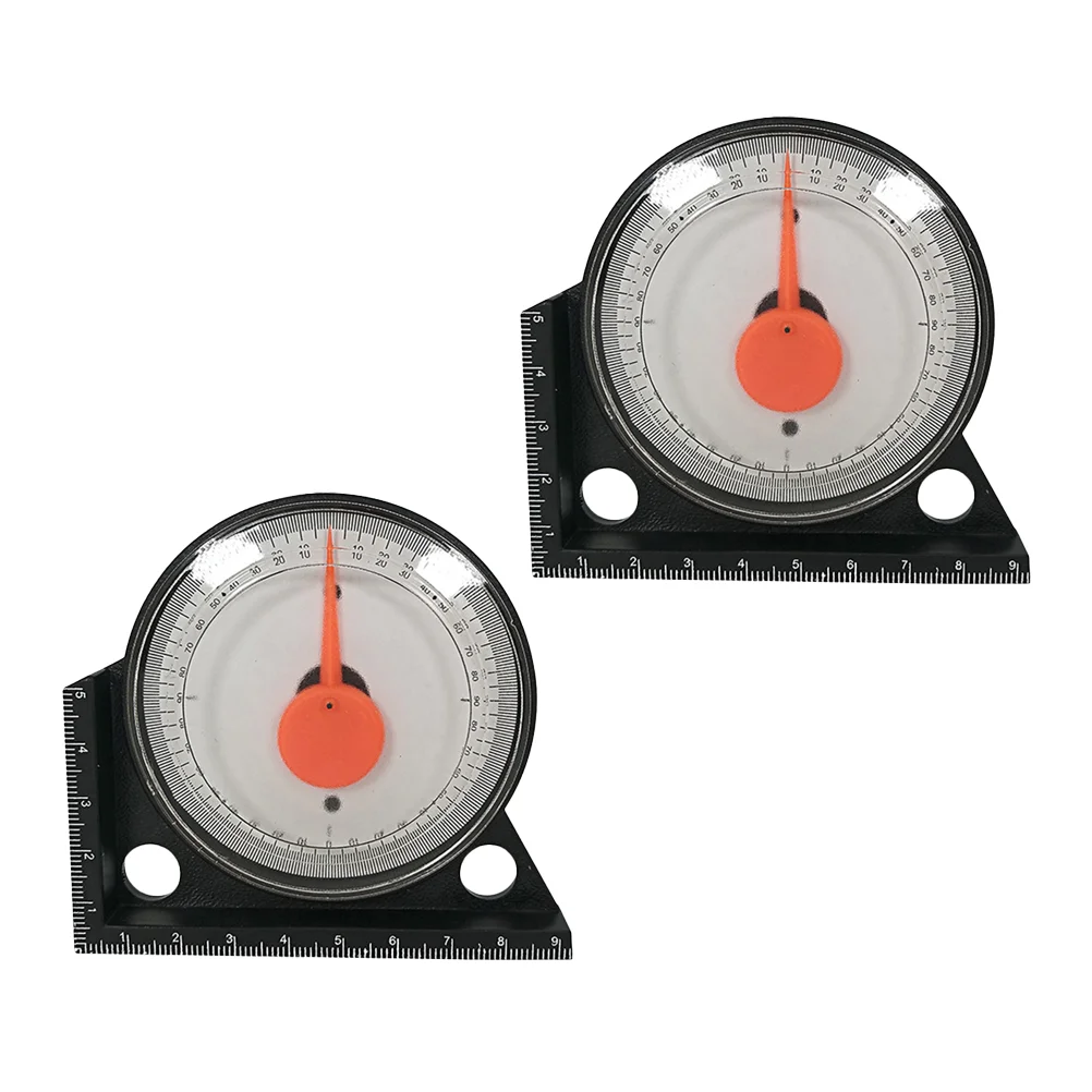 

2Pcs High Precision Pointer Type Inclinometer Inclination Box Goniometer Angle Meter for Brick Layer Tile Fixing