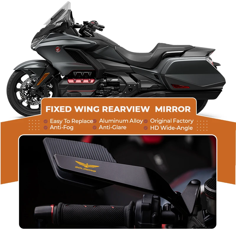 

Folding Motorcycle Wind Wing Aluminum Alloy Side Rearview Mirror For HONDA Goldwing 1800 GL1800 GOLDWING1800 GL1200 1000 GL1500