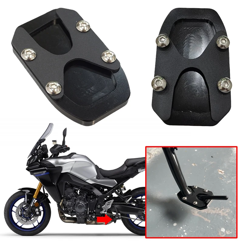 

Motorcycle Accessories Foot Side Stand Enlarger Pad Fit For YAMAHA MT-09 MT09 SP XSR900 Tracer 9 GT 2021-2024 Support Extension