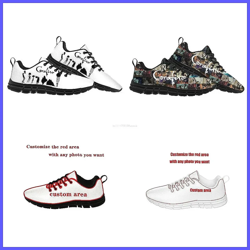 

Кроссовки Custom Coraline Secret Door для взрослых, повседневные парные кроссовки на шнуровке, высокое качество