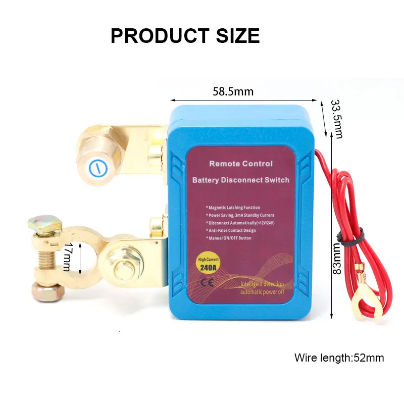 12V 240A Battery Disconnect Switch Master Cut Off for Car Truck Boat RV Universal Automotive Accessori Auto  Mainland China