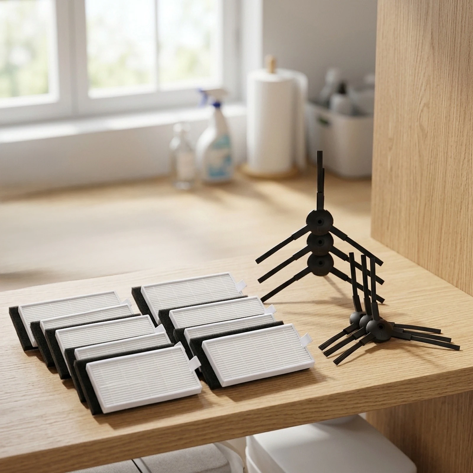Side Brushes Package Includes Filter Plastic Solid And Long for service Life Household Cleaning Tools  Side Brushes