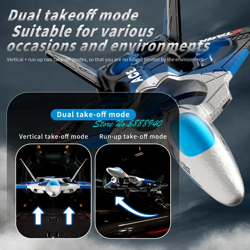 Brushless Stunt Rolling Electric RC Aircraft Plane 2.4G Optical Flow Hovering LED Light Gravity Sensing Radio Control Fighter