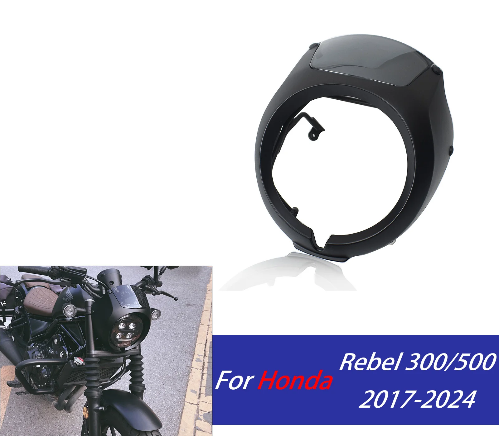 

Для CMX500 CMX300 обтекатель фар, маска для Honda Rebel CMX 300 500 2020-2024, защитная крышка для переднего лобового стекла мотоцикла