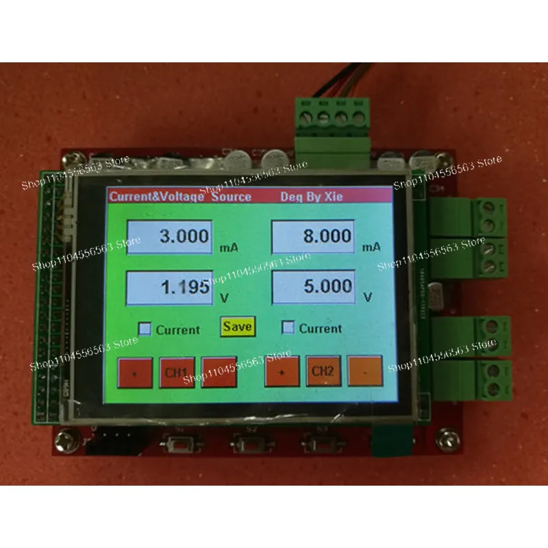 Dual-Channel Current Source Module with TFT Touchscreen for Microampere-Level Lab Testing, Constant Current and Voltage Output
