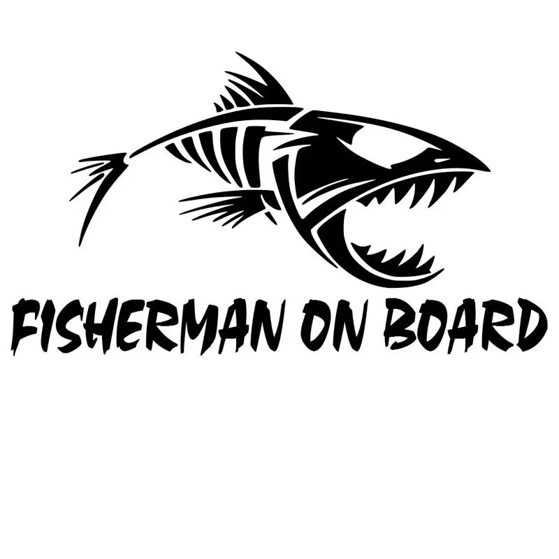 Car Sticker 3D Fisherman On Board Skillet Fishing Sticker On Car Funny Vinyl Decals JDM Motorcycle Car Styling 20cm*11.3cm