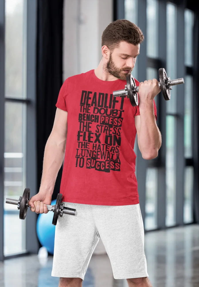 Gym Mantra Fitness Tees for Men - Novelty Gym Shirt - Workout Graphic T Shirts