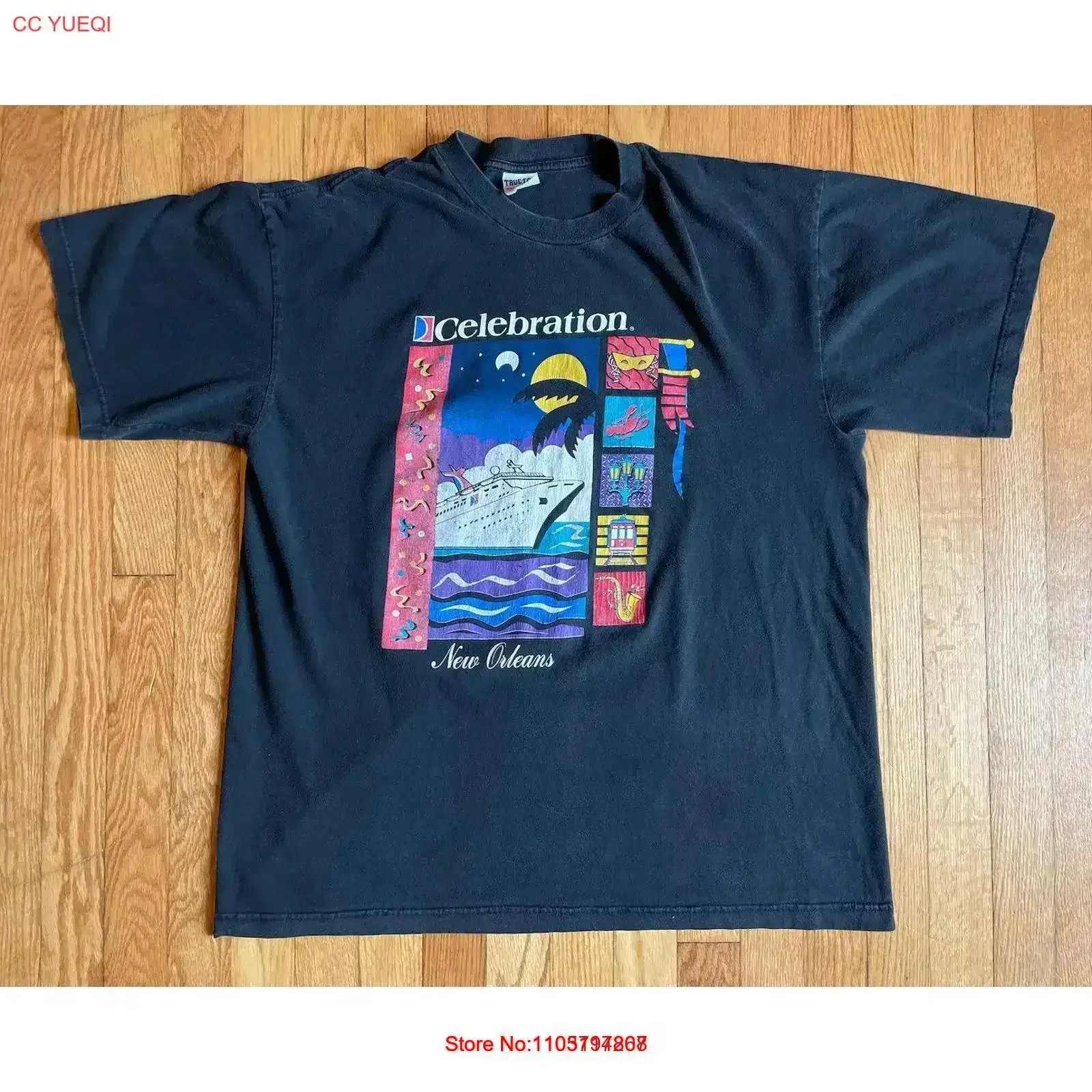 Vtg 90s Celebration Cruise New Orleans Faded T Shirt Size XL True Fan vintage Washed Slightly homme designer clothes vintage