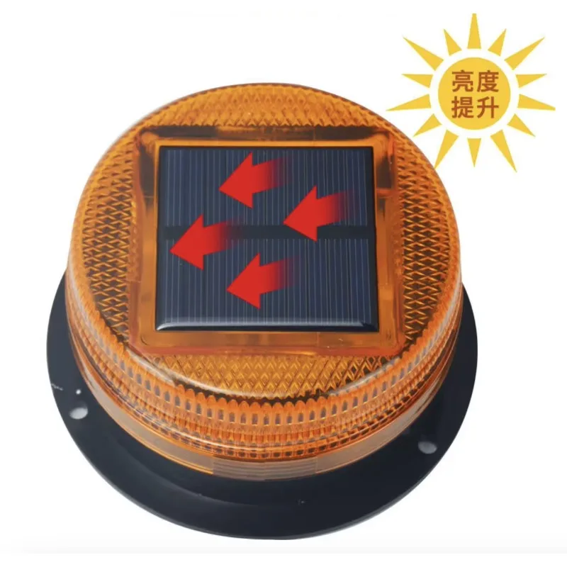 Solar LED Magnetic Warning Light Car Truck Vehicle Wireless Strobe Beacon Flashlight Emergency Signal Night Sensor Flashing