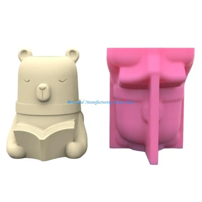 

E56A Handmade Epoxy Mold Flower Pot Silicone Mold Mirror Resin Storage Mold