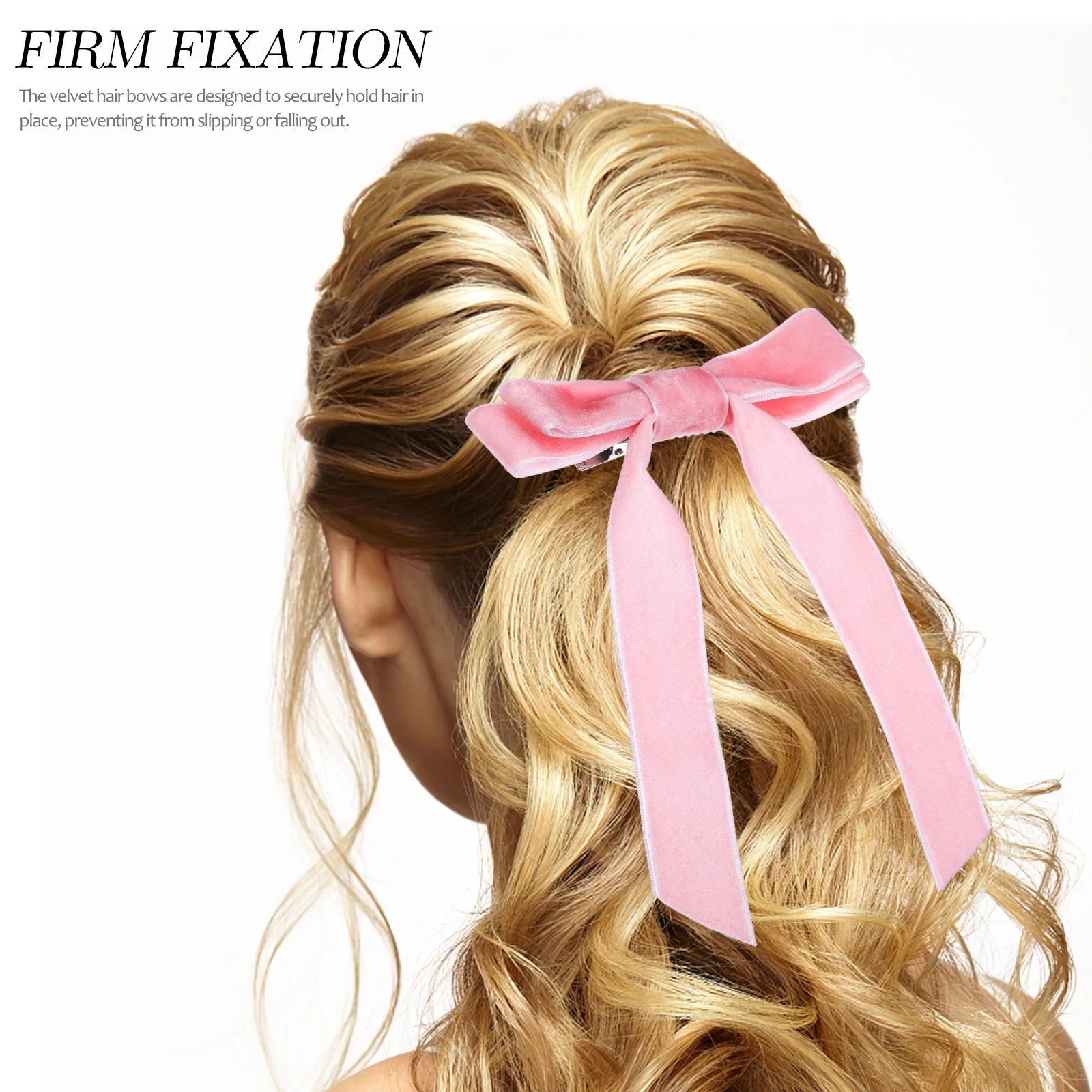 

6 шт. бархатные зажимы, ленты, банты, красные женские и женские большие банты, аксессуары для волос для подростков, стильные, удобные, безопасная фиксация, ежедневно