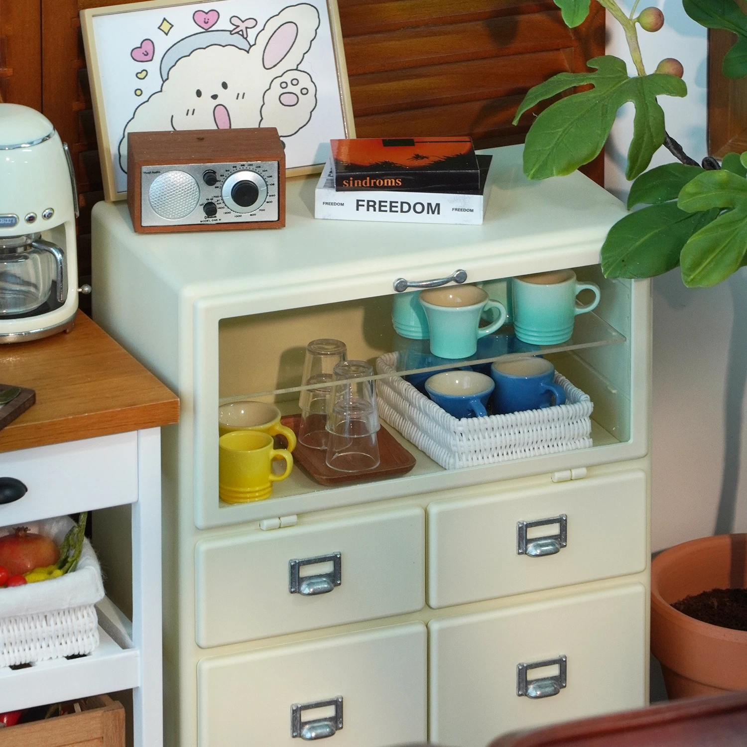 1/6 Poppenhuis Meubels Accessoires Mini Model Badkamer Keuken Opslag Mand Bjd Ob11 Gsc Blyth Soldaat Lol Miniaturen Decor