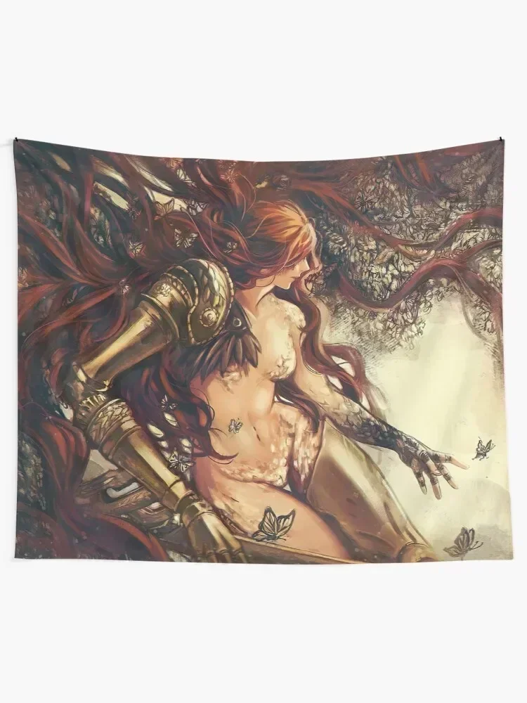 Malenia Blade Of Miquella With Butterflies Tapestry Funny Bedrooms Decor Tapestry