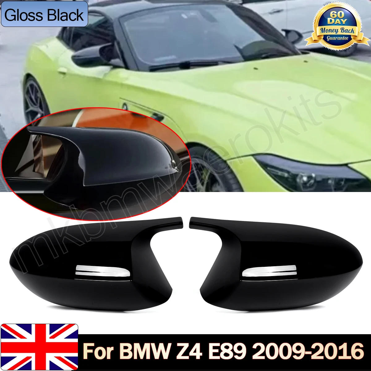 

Крышки боковых зеркал заднего вида для BMW Z4 E89 Convertible 2009 2010 2011 2012 2013 2014-2016 Reaplacemet глянцевый черный стиль M