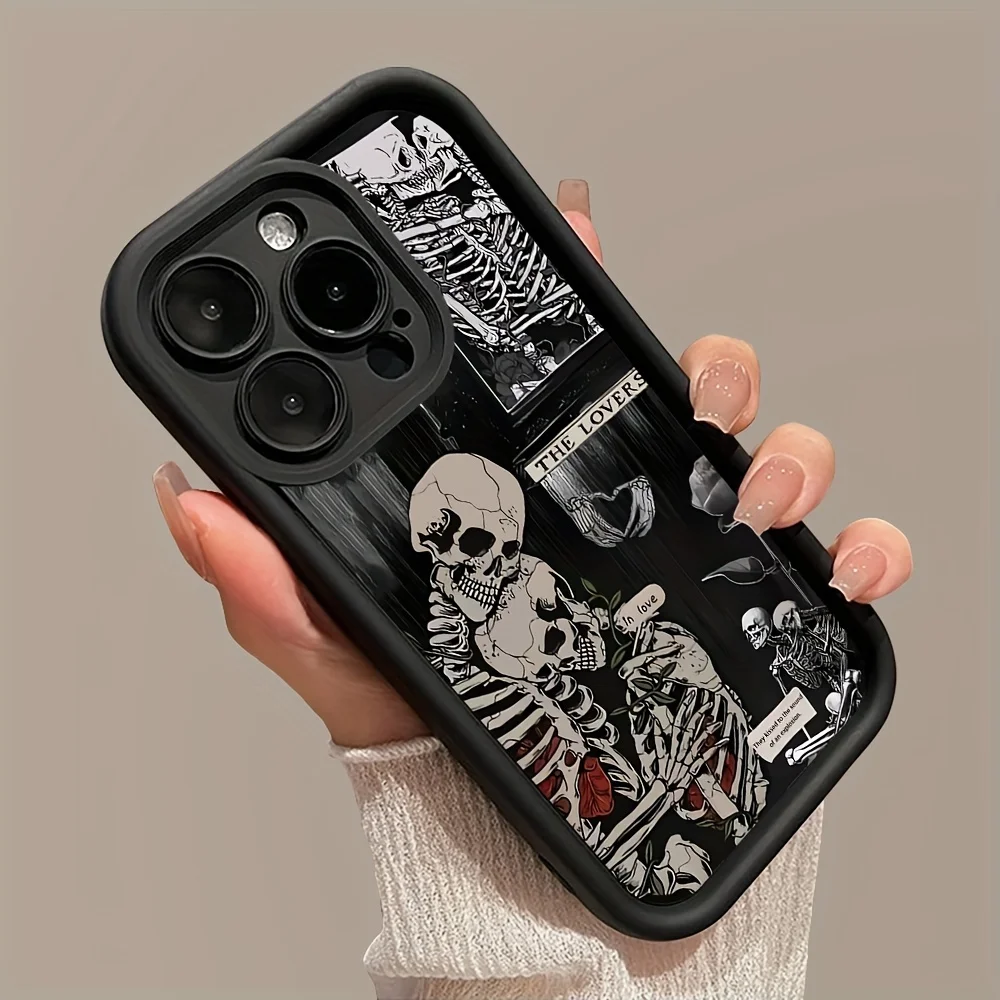 حافظة هاتف على شكل جمجمة لهاتف iPhone 16، 15، 14، 13، 12، و11 Pro Max تقدم مقاومة للانزلاق #5