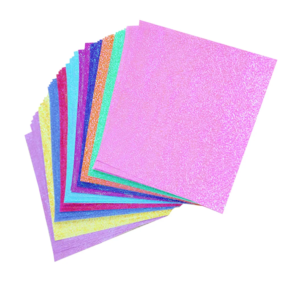 100 قطعة 2 مجموعات 25X25 سنتيمتر وامض اوريغامي ورقة بيرليسسينت اليدوية ورقة الحرف Diy بها بنفسك الفن الساطع ورق قابل للطي الحرفية #2