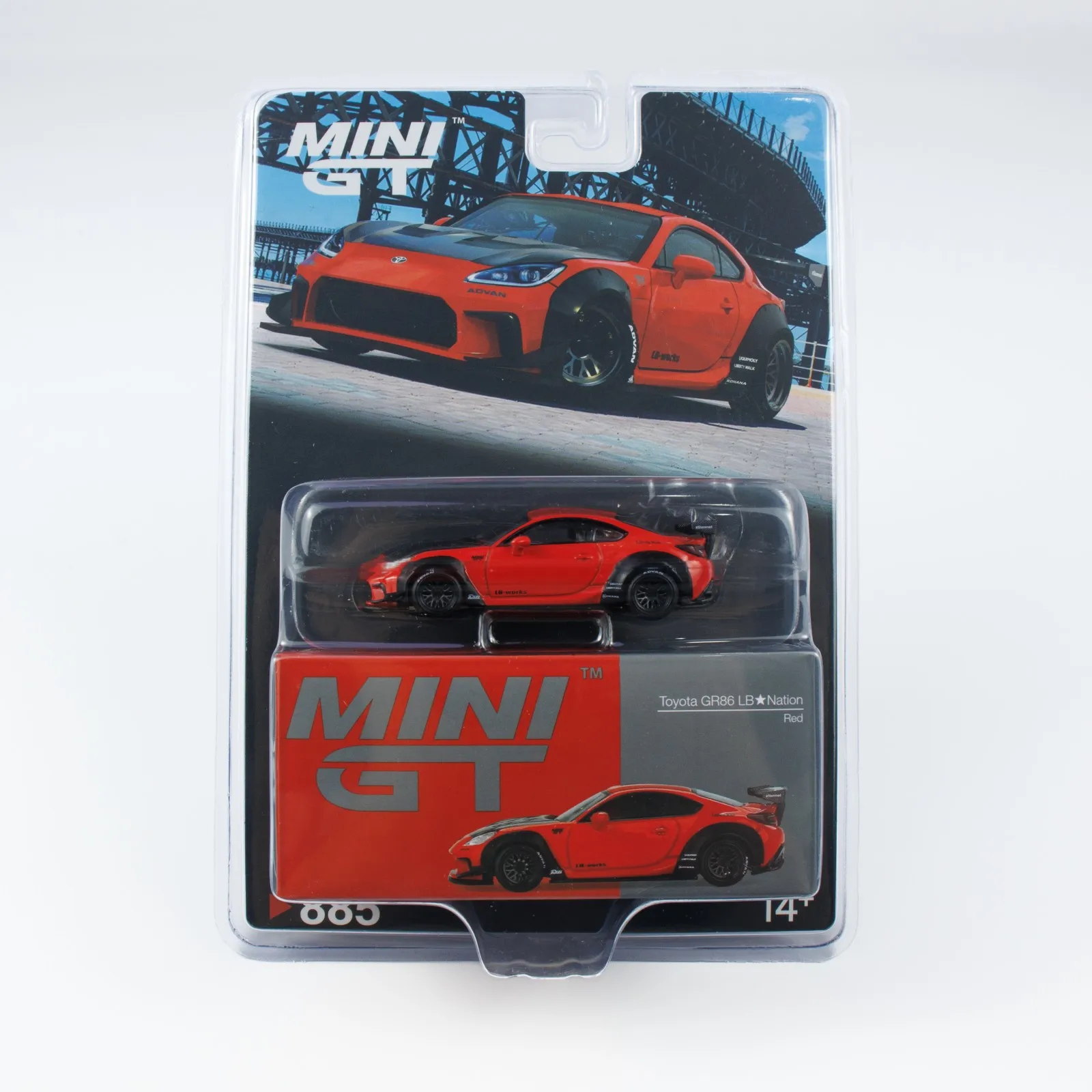 

TSM miniGt 1/64 #885-BL GR 86 LB Nation Blister Packaging Die-cast Alloy Car Model Collection