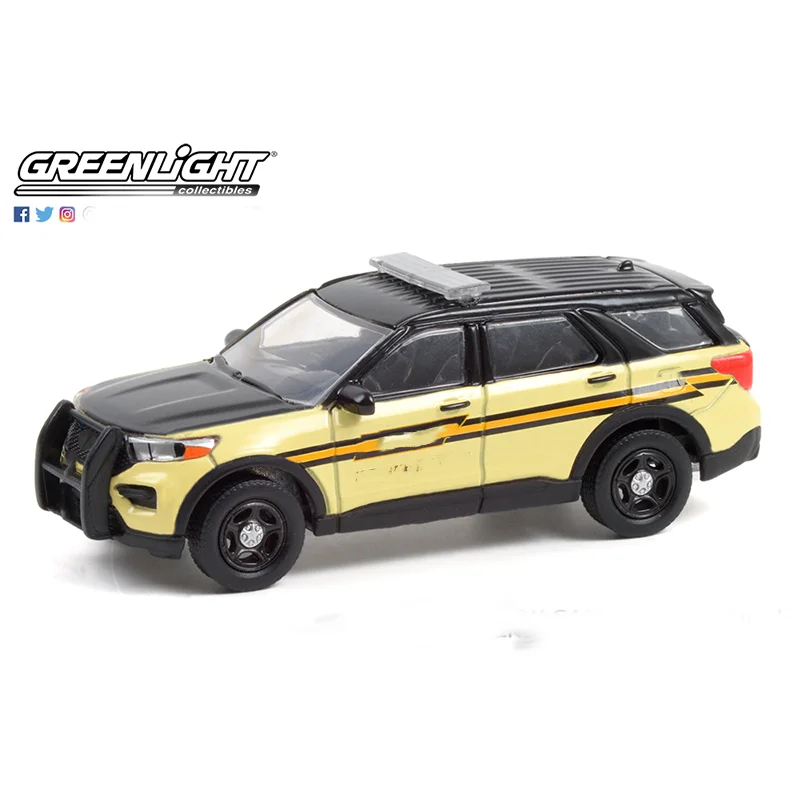 

Green Light 1:64 Advanced Explorer Police Car Collection Decorated Car Model Adult Souvenir Gifts Static Display Hobby Series