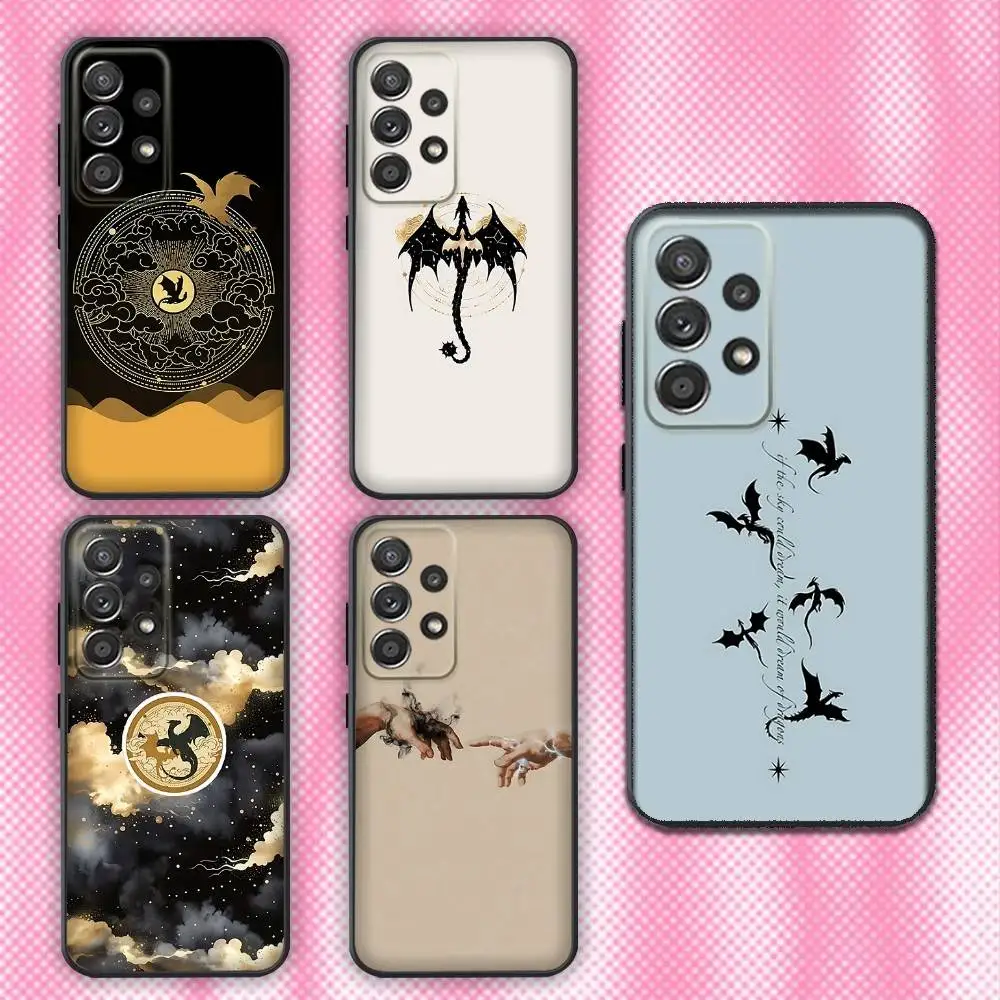 

F-Fourth Wing Phone Case For Samsung Galaxy A13,A21s,A22,A31,A32,A52,A53,A71,A80,Soft Black Shell