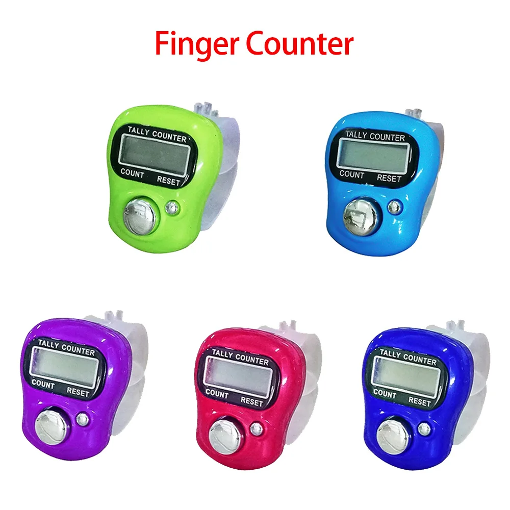 New Finger Counter LCD Electric Digital Display With Light Tally Counter Stitch Marker Sewing Knitting Weave Buddha Pray Soccer