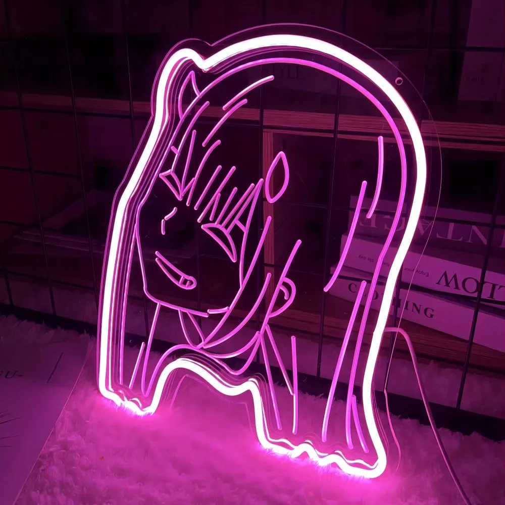 Girls Smile Neon Engrave Sign Personality Led Lights For Room Decors Aesthetic Neon Light Wall Decoration Support Customized